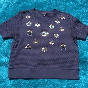 Banana Republic Quilted Short-Sleeve Top